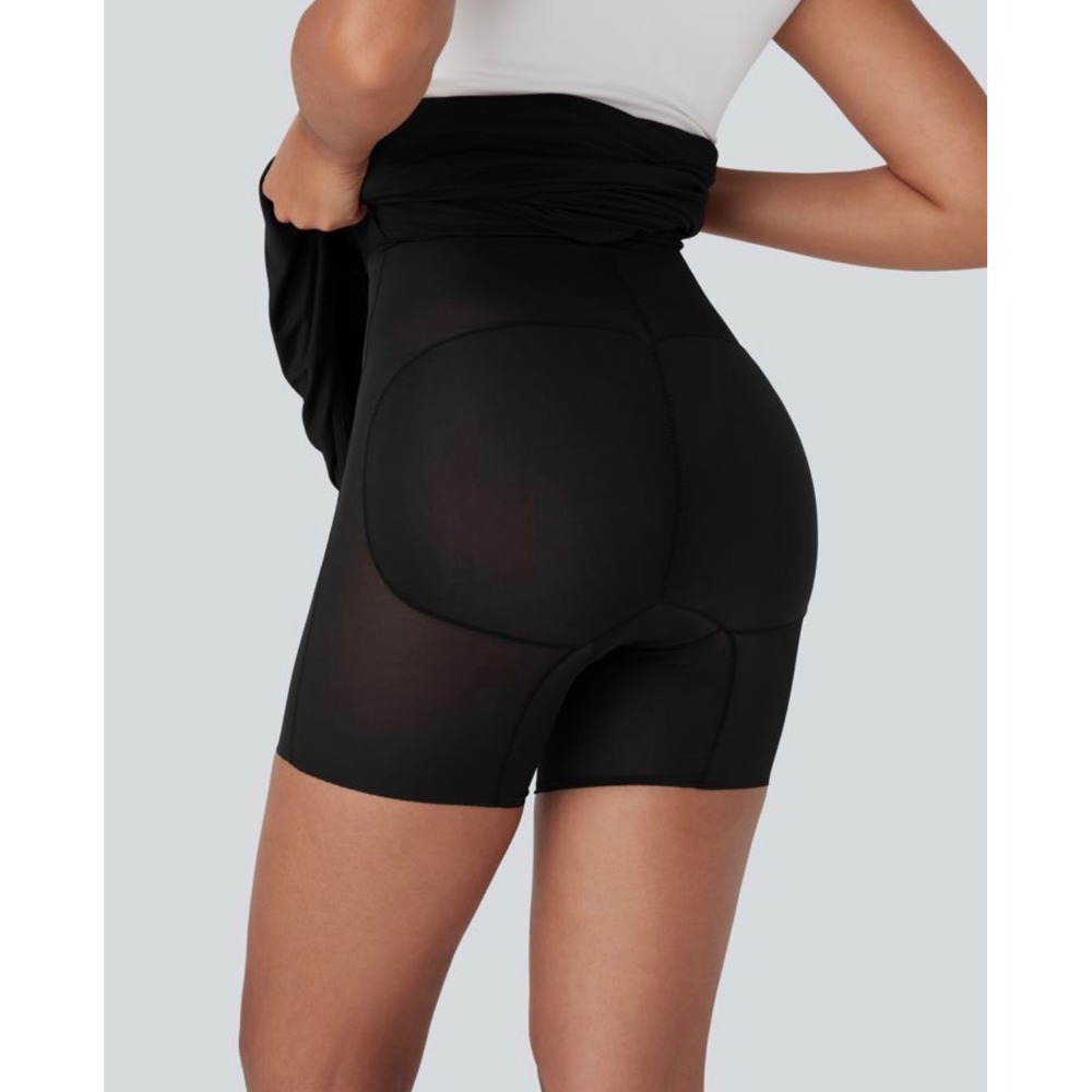 Halara Magic Skirt Black High Waisted Maxi with Built-in Shapewear Shorts Large - Picture 4 of 6